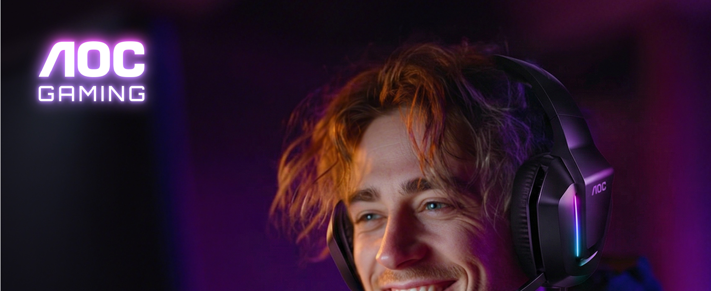 AOC ACG2530 Gaming Headset with PS5/4, PC, Mac, Switch, Xbox Series